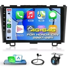 4G+64G Car Radio Stereo for Honda CRV 2007-2011, Wireless CarPlay Android Auto 9